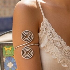 Sterling Silver Upper Arm Biceps Belly Dancer Bracelet